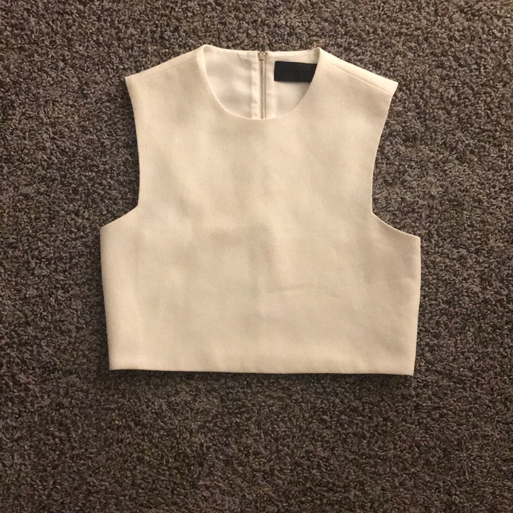 White crop top